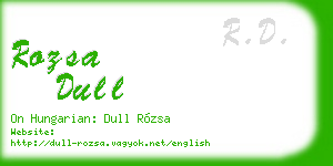 rozsa dull business card